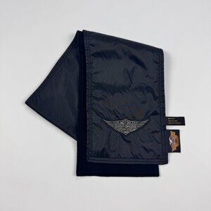 Harley-Davidson Black Fleece Lined Embroidered Logo Scarf